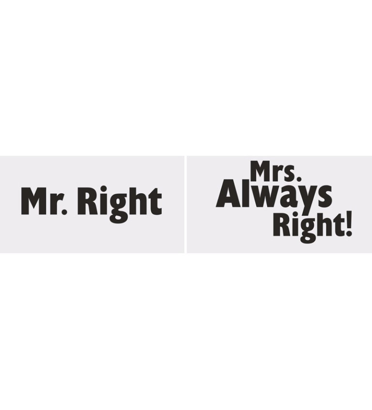 Kartičky Mr. Right, Mrs. Always right