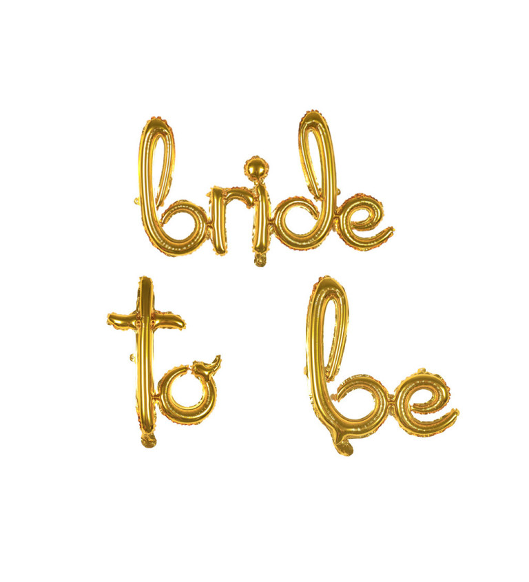 Fóliový balónek - bride to be nápis rosegold