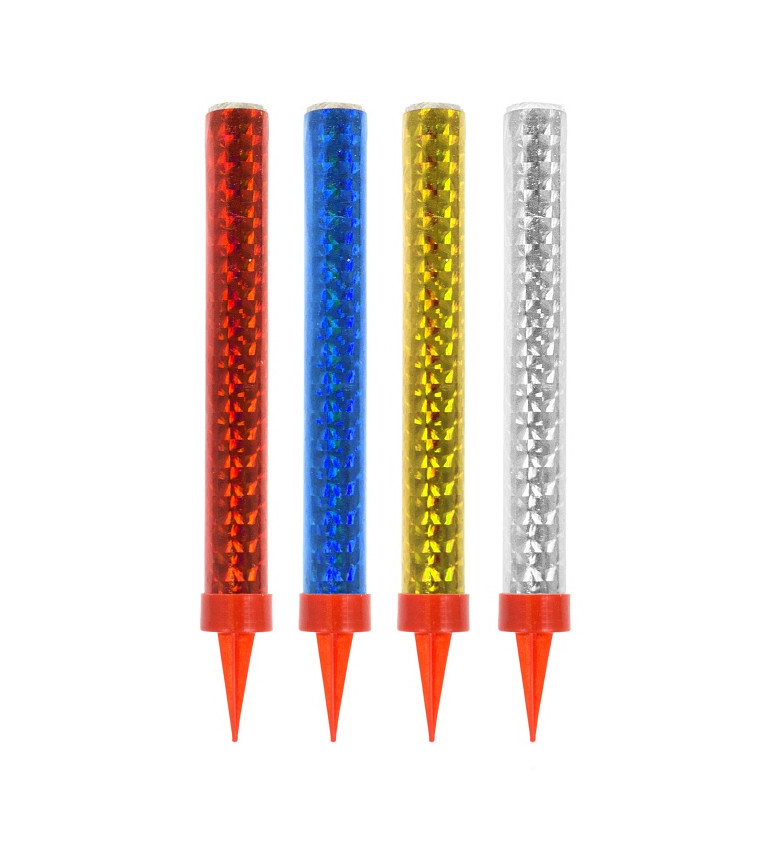 Dortové fontány multicolor 12 cm – 4 ks