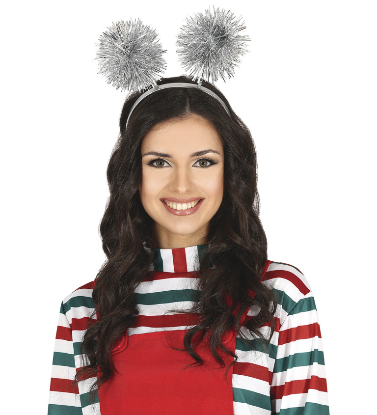 Party čelenka se stříbrnými třásněmi