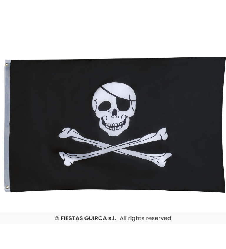 Pirátská vlajka  – 90 × 150 cm