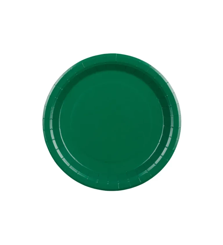 Tmavě zelené talířky - 6 ks