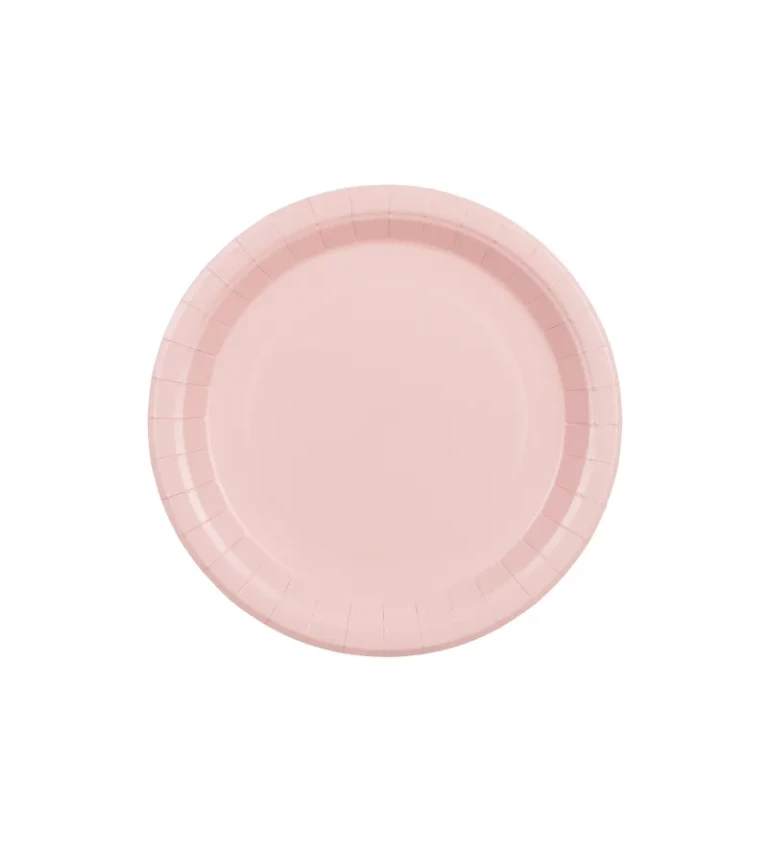 Světle růžové talířky - 6 ks