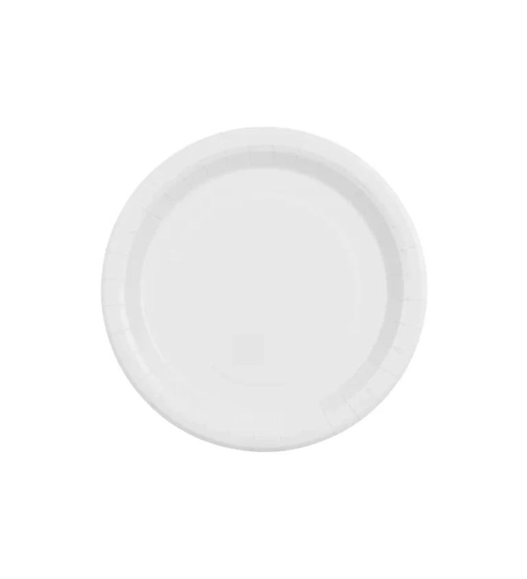 Bílé talířky - 6 ks