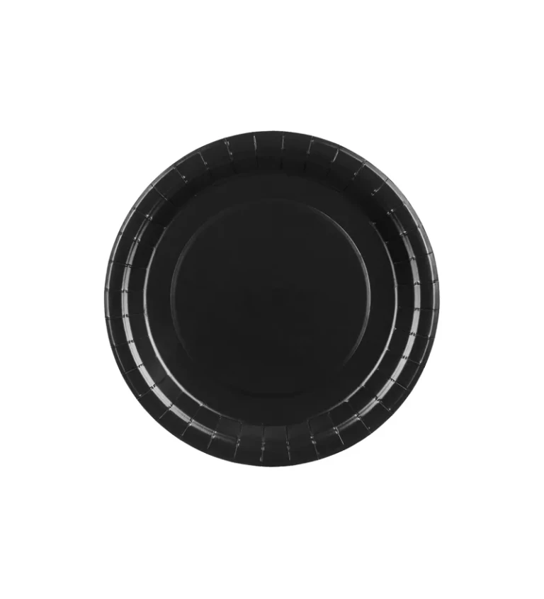 Černé talířky - 6 ks