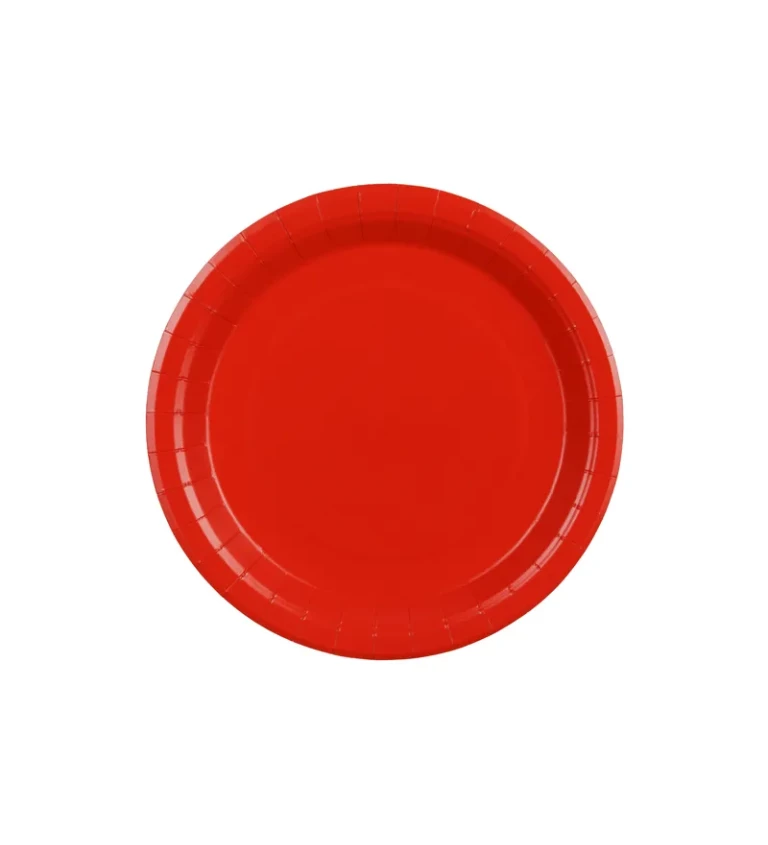 Červené talířky - 6 ks