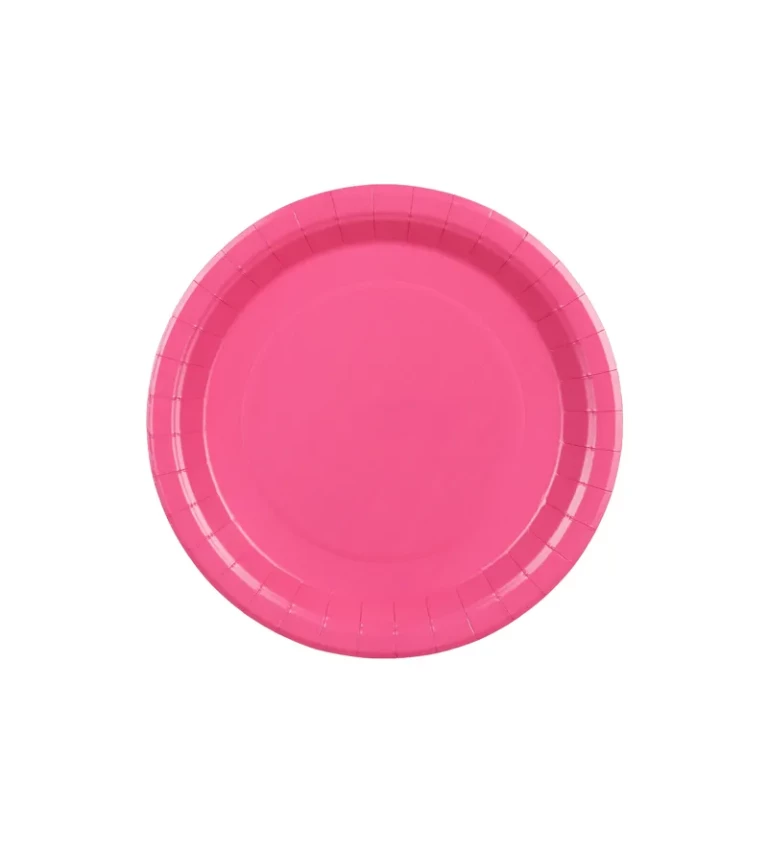 Tmavě růžové talířky - 6 ks