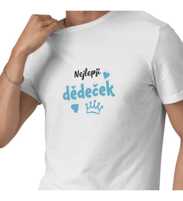 Pánské bílé triko - Nejlepší dědeček