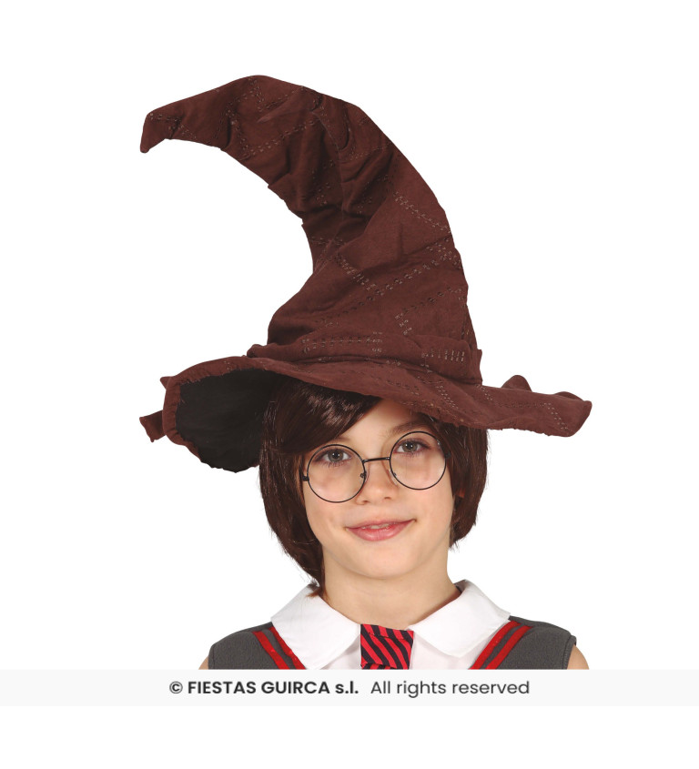 Kouzelnický klobouk pro děti – hnědý