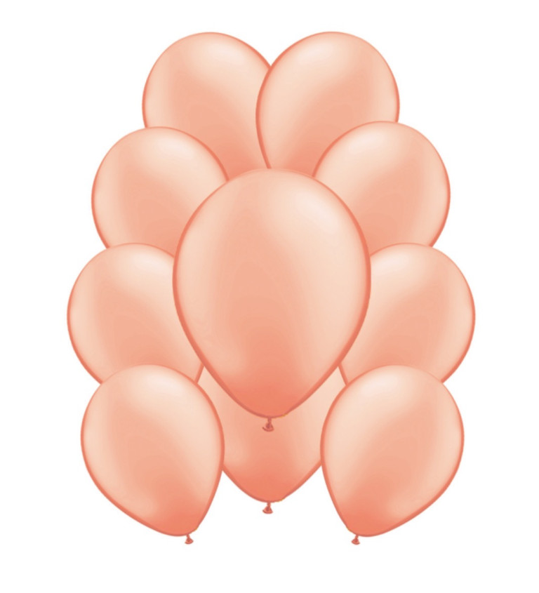 Latexové balónky metalické - Růžové zlato