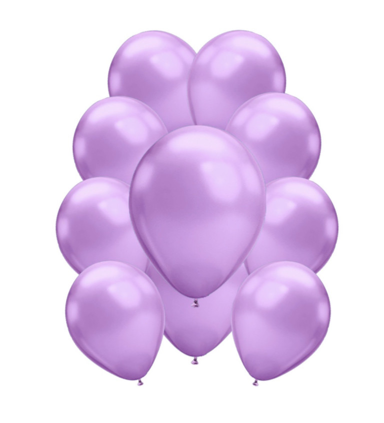 Chromové latexové balónky - Fialové