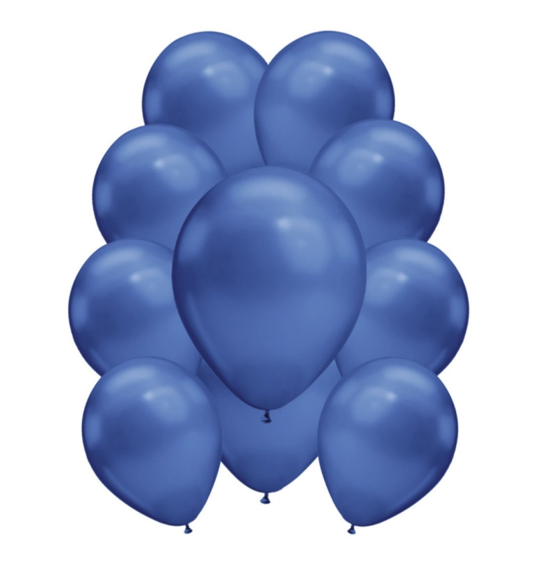 Chromové latexové balónky - Modré