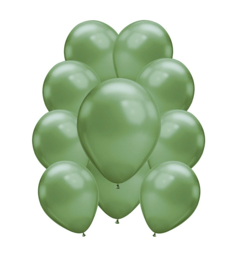 Chromové latexové balónky - Zelené