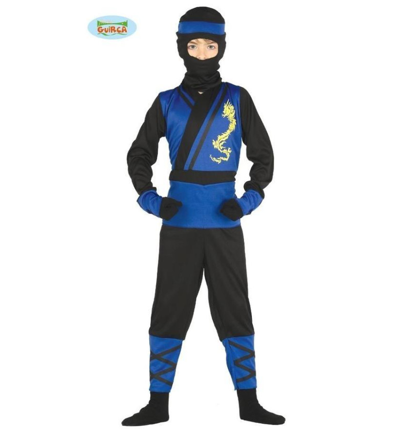 Dětský kostým Ninja modrý bojovník