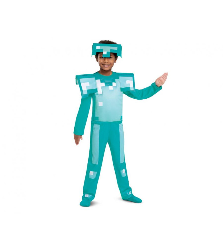 Minecraft – kostým diamantová zbroj pro děti