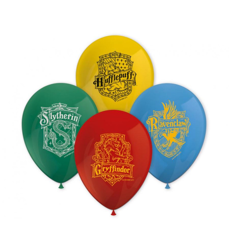 Sada latexových balónků: Harry Potter Hogwarts Houses