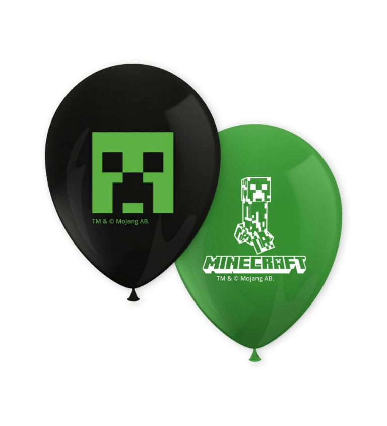 Sada latexových balónků: Minecraft Creeper