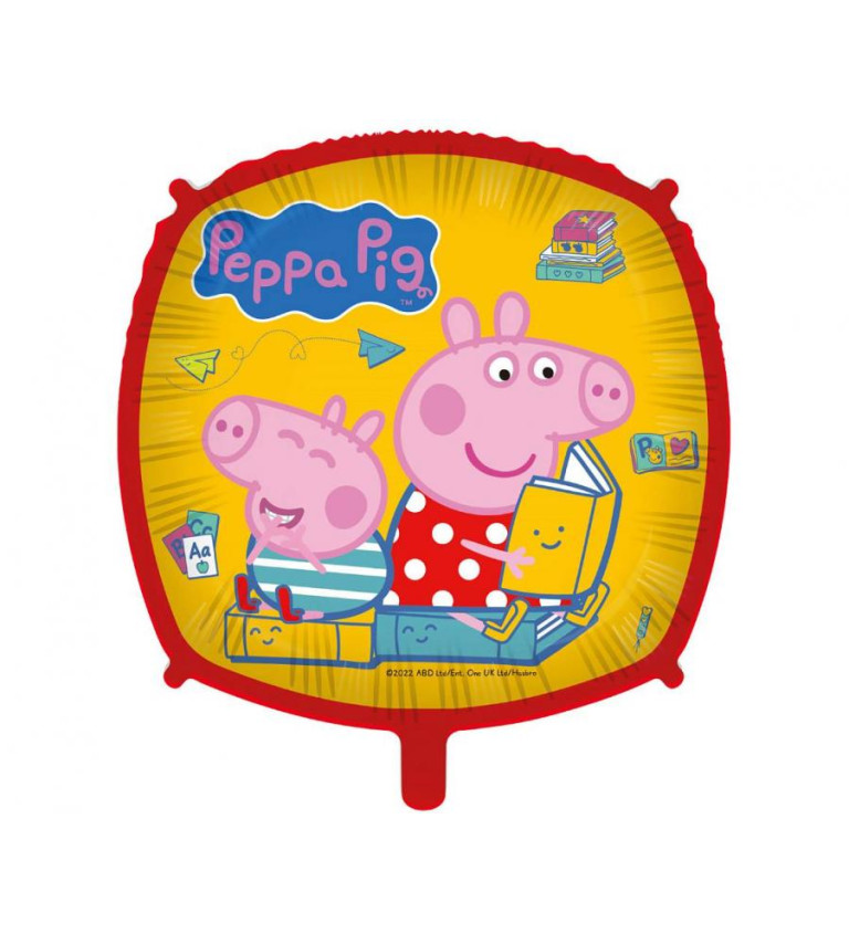Peppa Pig – fóliový balónek čtvercového tvaru