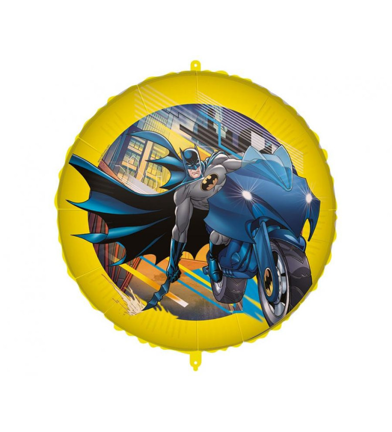 Batman – fóliový balónek s Batmotocyklem