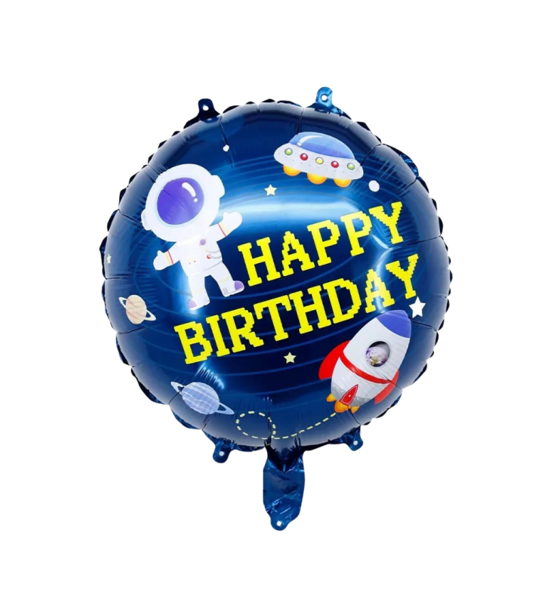 Balónek Happy Birthday – vesmír