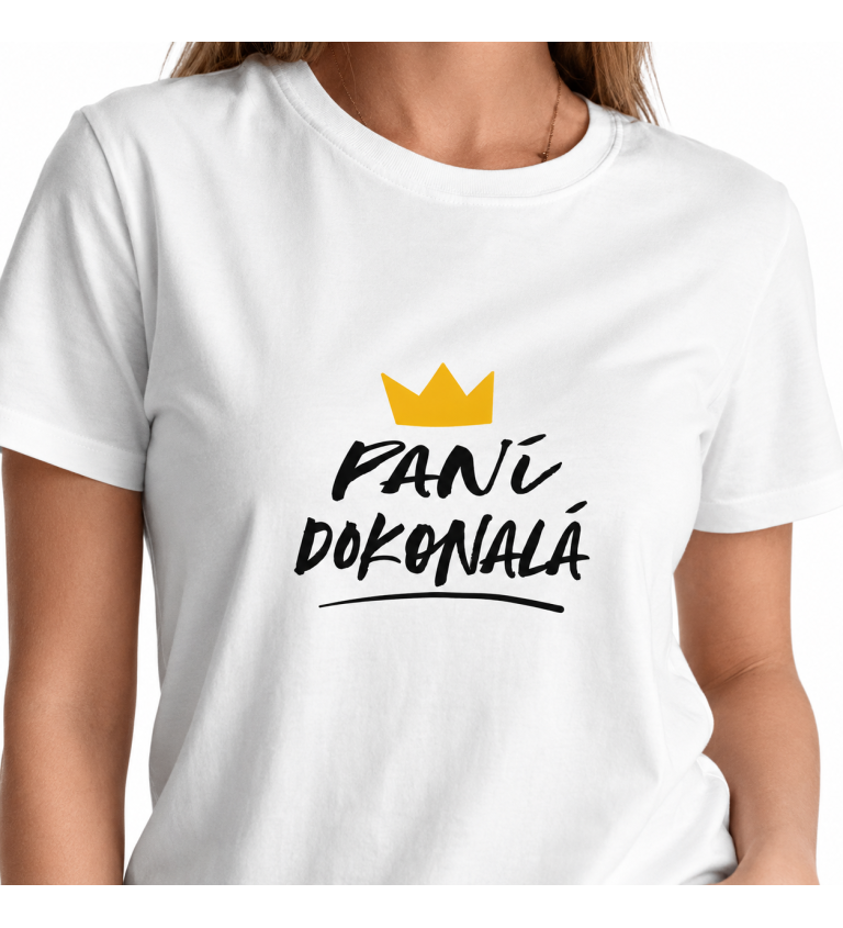 Dámské tričko bílé Paní dokonalá XS